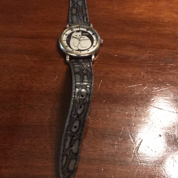 Meow Cat Watch Face - genuine buffalo watch band - Picture 8 of 14